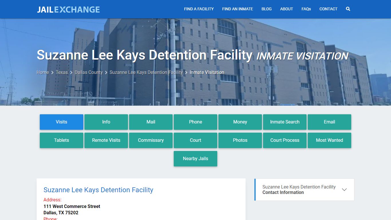 Inmate Visitation - Suzanne Lee Kays Detention Facility, TX - Jail Exchange